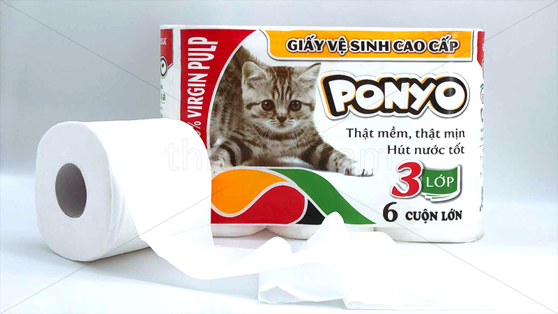 GIẤY 3 LỚP PONYO LỐC 6 CUỘN