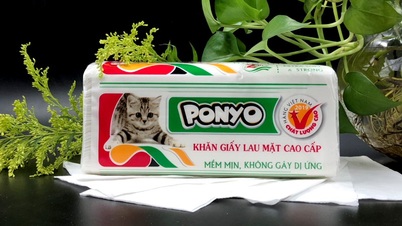 KHĂN GIẤY LỤA LAU MẶT CAO CẤP PONYO - FACIAL TISSUE PREMIUM