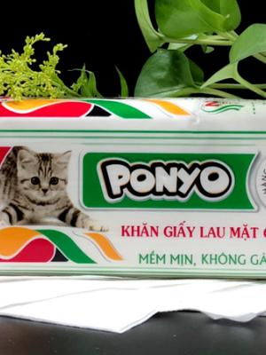 KHĂN GIẤY LỤA LAU MẶT CAO CẤP PONYO - FACIAL TISSUE PREMIUM