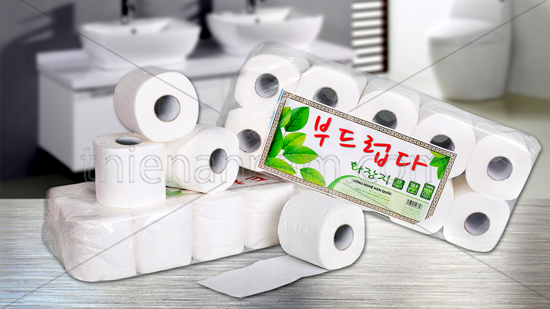 GIẤY HÀN QUỐC 3 LỚP 10 CUỘN/1 LỐC - 10 LỐC/1 CÂY