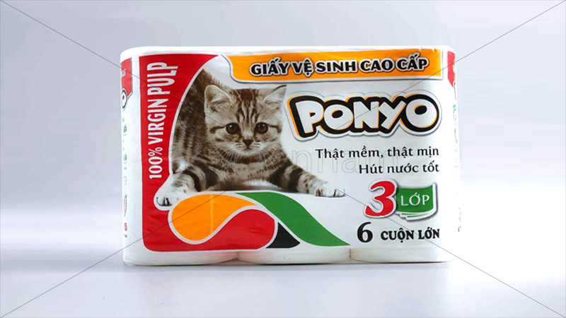 GIẤY 3 LỚP PONYO LỐC 6 CUỘN