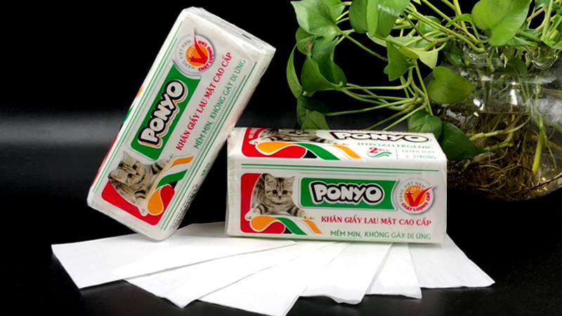 KHĂN GIẤY LỤA LAU MẶT CAO CẤP PONYO - FACIAL TISSUE PREMIUM