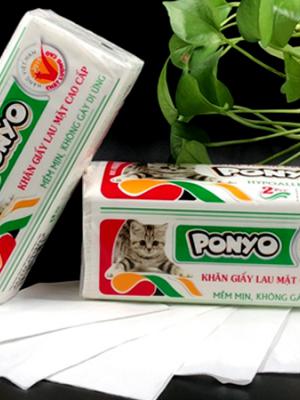 KHĂN GIẤY LỤA LAU MẶT CAO CẤP PONYO - FACIAL TISSUE PREMIUM